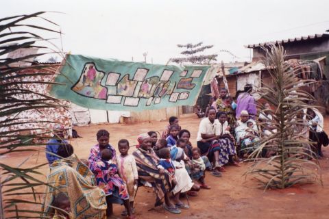 Internally displaced peoples' camp and health promotion project. 