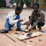 Workshop for building mobility aids for handicapped individuals. 
Workshop for building mobility aids for disabled individuals; run in partnership with the Angola Secretariat of State for Social Affairs (SEAS).