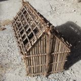 Model made in Oman by a local builder showing palm frond stems (barast) andi date palm frond stem construction.
